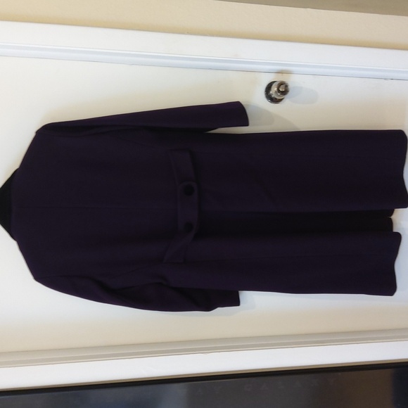 VTG MDP Deep Eggplant Wool Long Coat - Picture 4 of 16